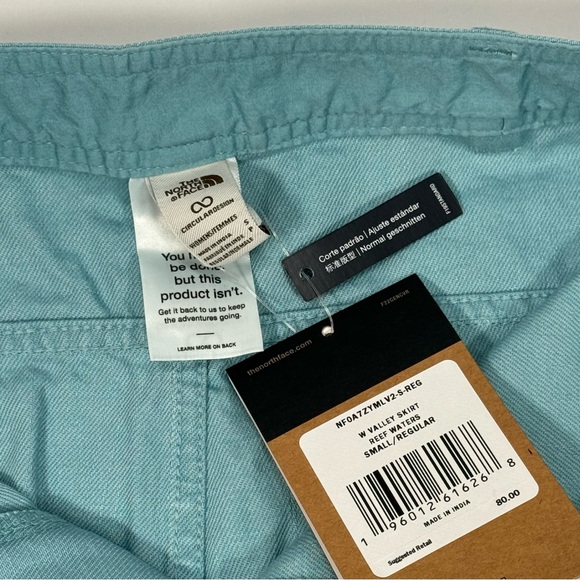 NWT New The North Face Women's Valley Skirt Size S Small Reef Waters Regular - Picture 5 of 7
